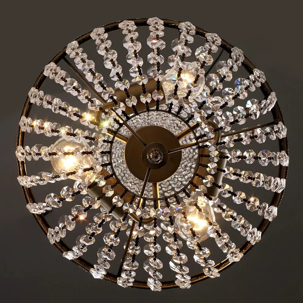 Fancy® Retro Vintage Charming Royal Empire Style Big Led Crystal Modern Chandelier