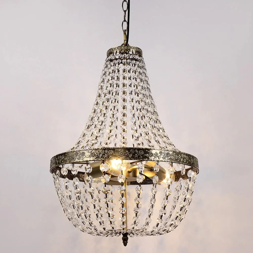 Fancy® Retro Vintage Charming Royal Empire Style Big Led Crystal Modern Chandelier