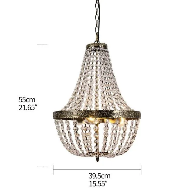 Fancy® Retro Vintage Charming Royal Empire Style Big Led Crystal Modern Chandelier