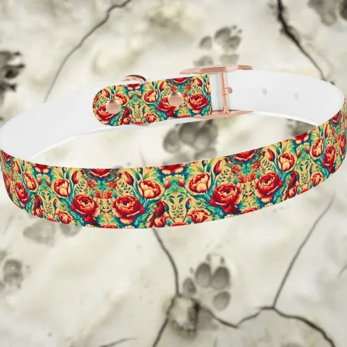 Floral Coral Dog Collar🌸🐾