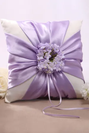 Floral Design Ring Pillow Satin