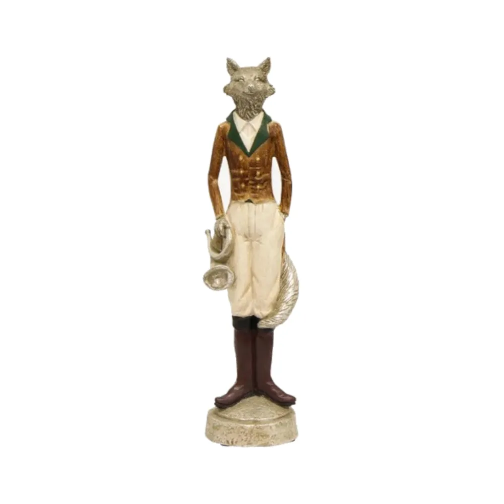 French Country Freddy Fox with Trumpet Figurine