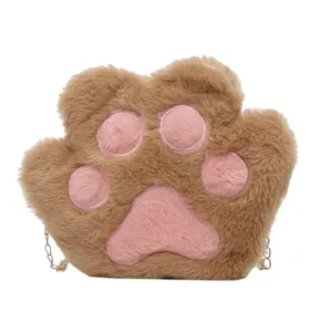 Furry Cat Paw Handbag