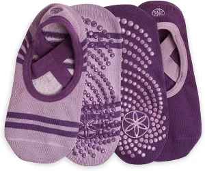 Gaiam Yoga Barre Socks - Non Slip Sticky Toe Grip Accessories for Women & Men