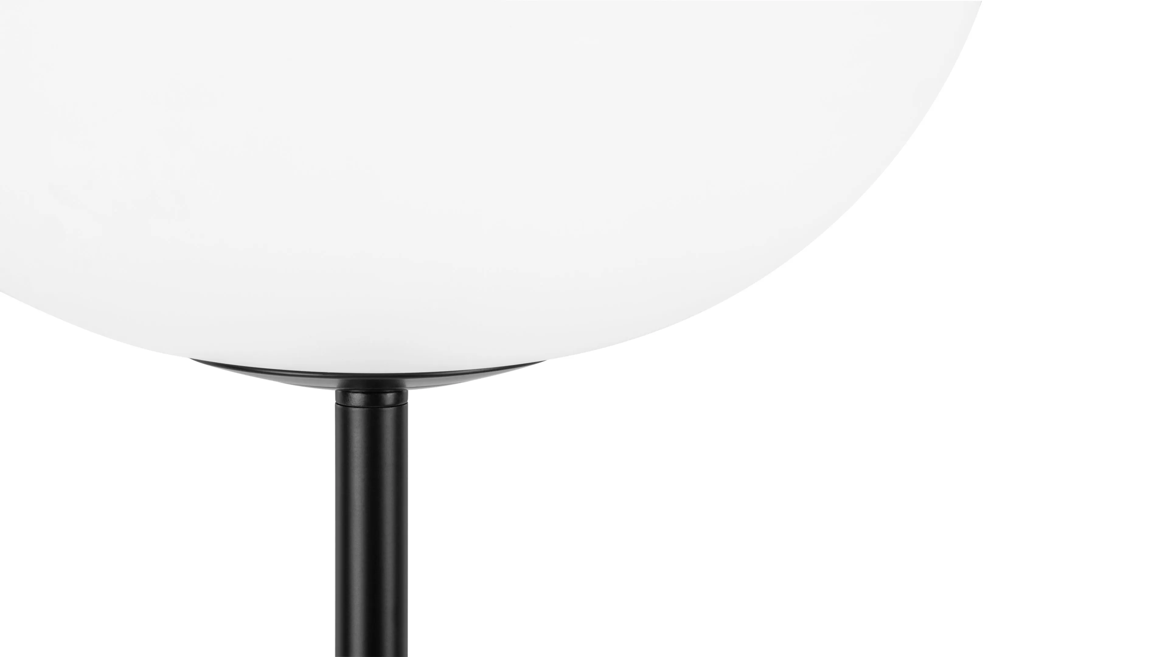 Glo Ball - Glo Ball Floor Lamp, Frosted Glass, Black