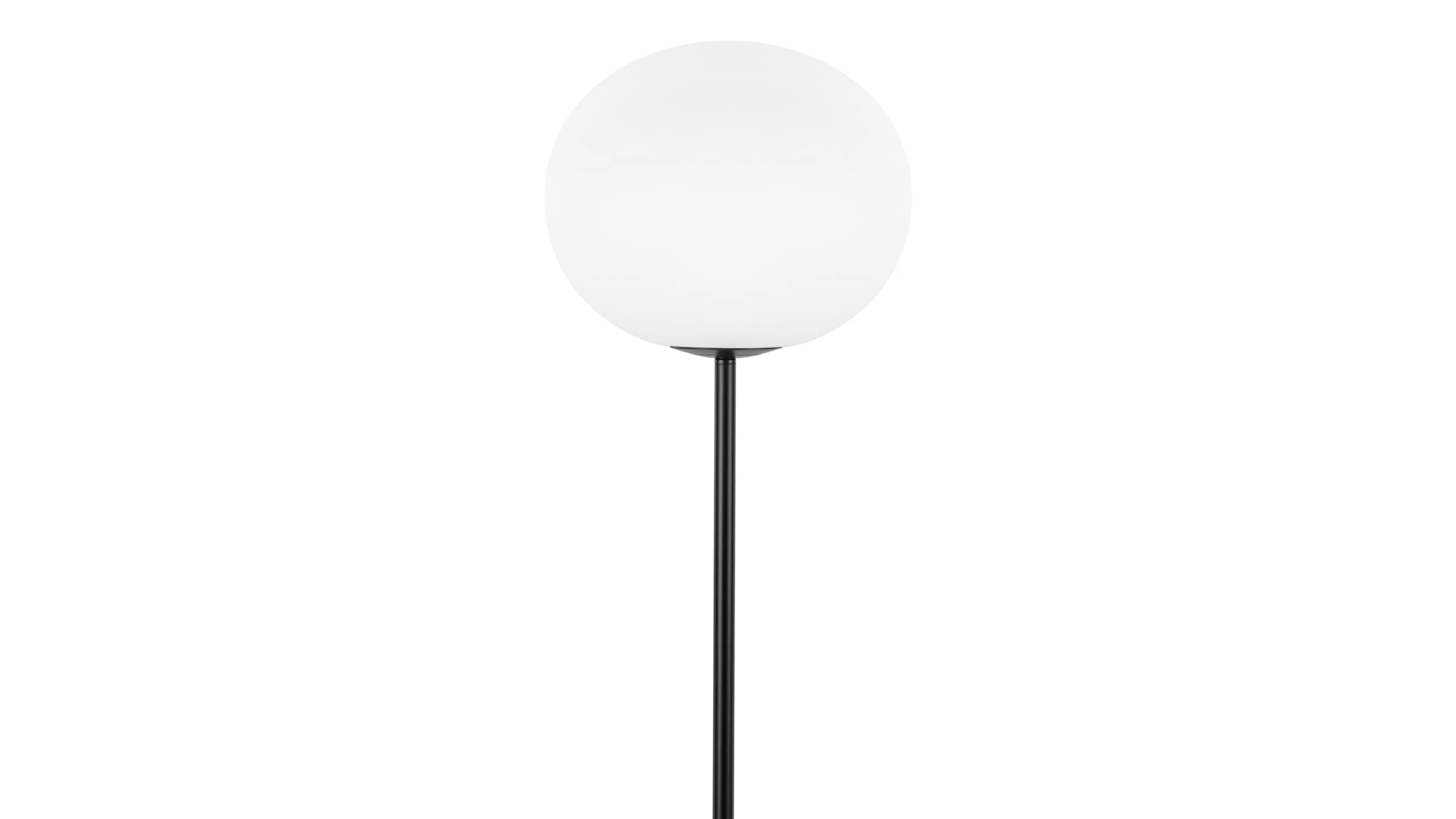 Glo Ball - Glo Ball Floor Lamp, Frosted Glass, Black