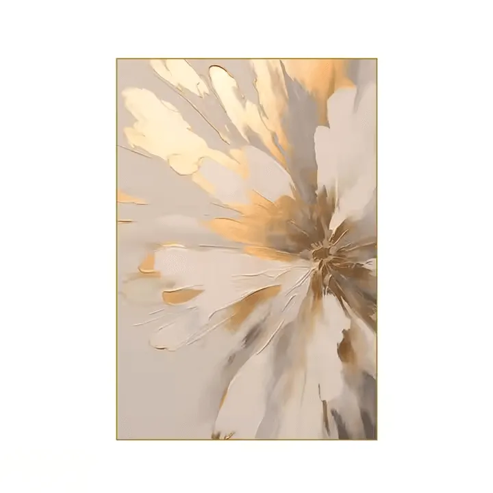 Golden Abstract Floral