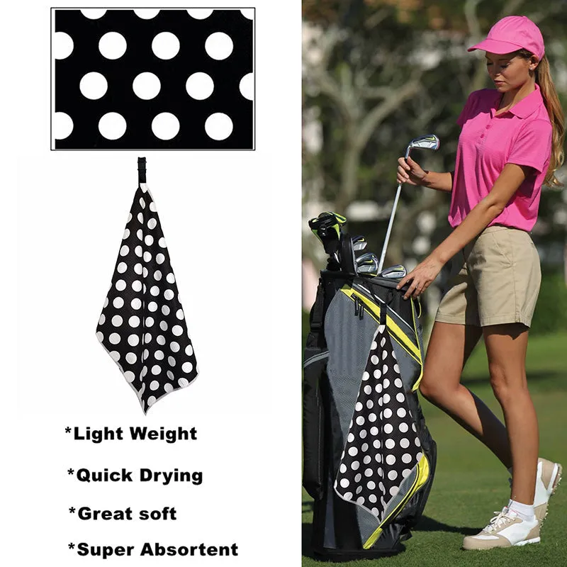 Golf Towel Printed 14X42 Inch With Grommet Clip 1 Pack Leopard