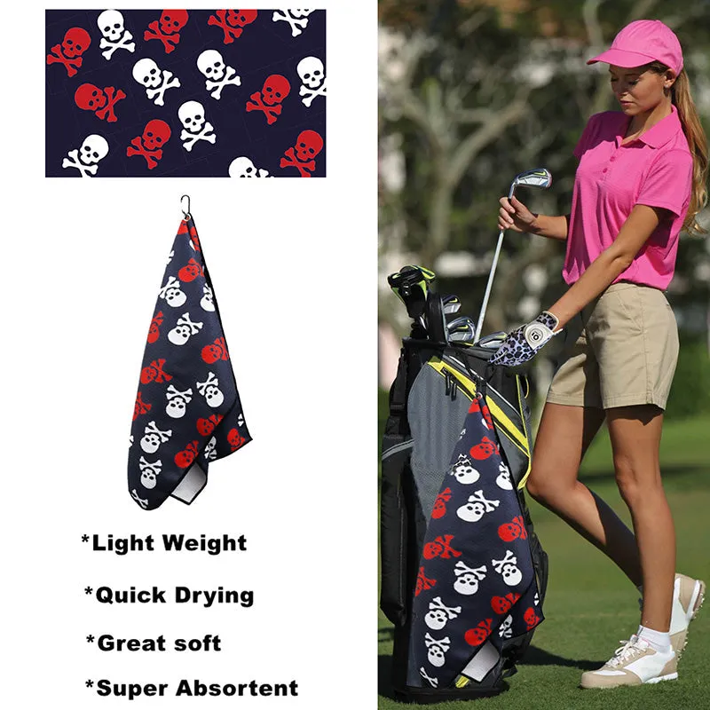 Golf Towel Printed 14X42 Inch With Grommet Clip 1 Pack Leopard