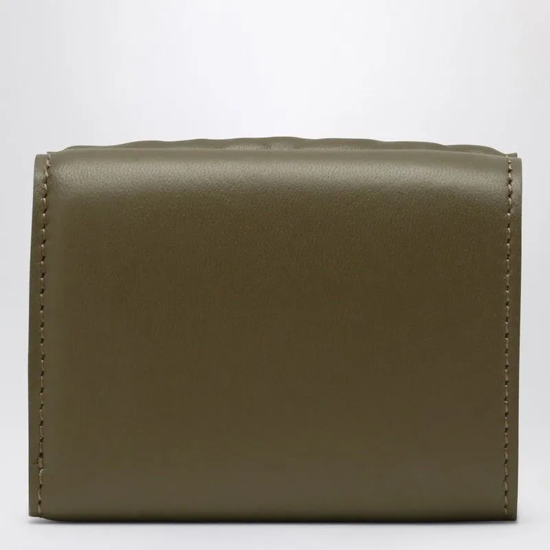 GREEN MICRO TRIFOLD BAGUETTE WALLET