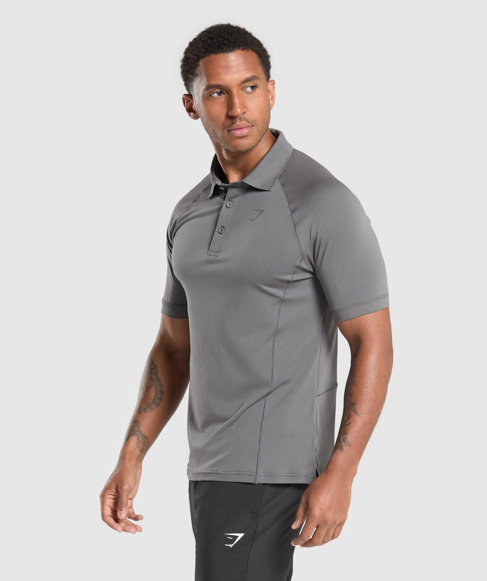 Gymshark Performance Polo Shirt - Pitch Grey