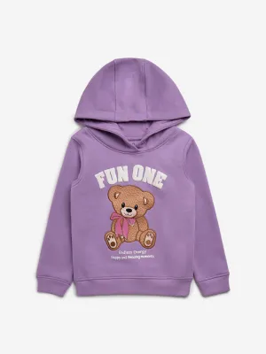 HOP Kids Purple Animal Design Sweatshirt