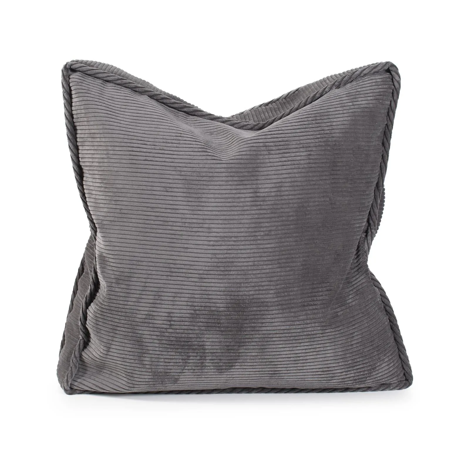 Howard Elliott Collection Gusseted Pillow 20 x 20 x 4 Pana Charcoal - Down Insert