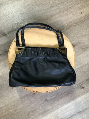 Jane Shilton Black Leather Handbag SOLD