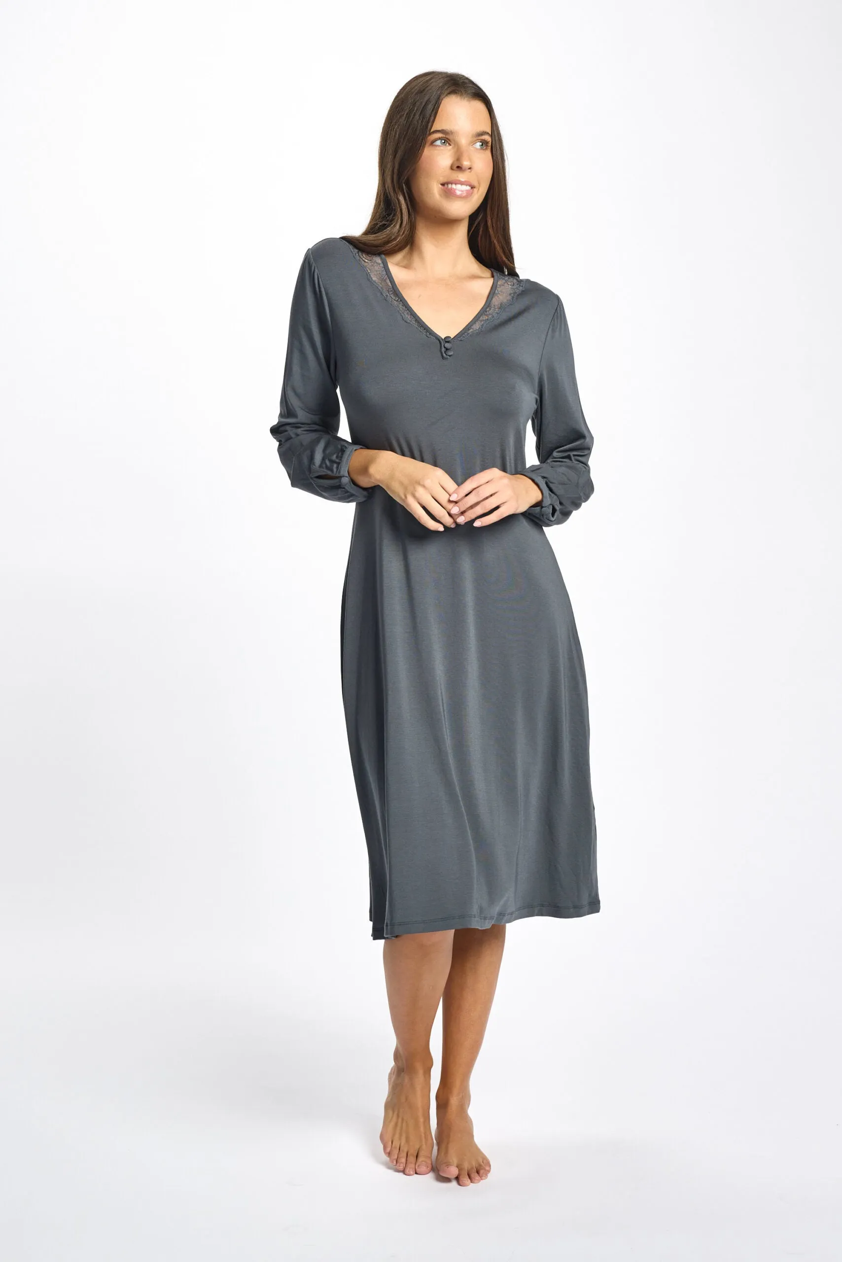 La Femme L/S Modal Nightie Monument