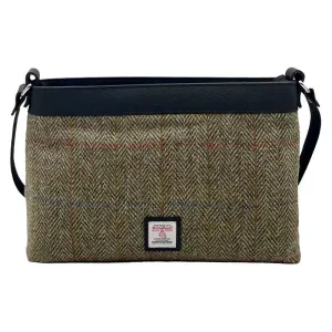 Large Shoulder Bag Country Green Harris Tweed