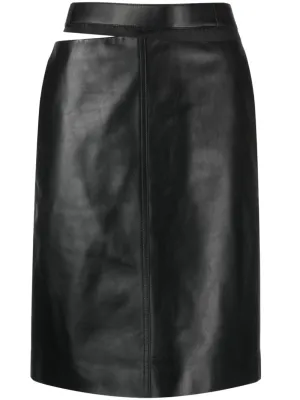 Leather Midi Skirt