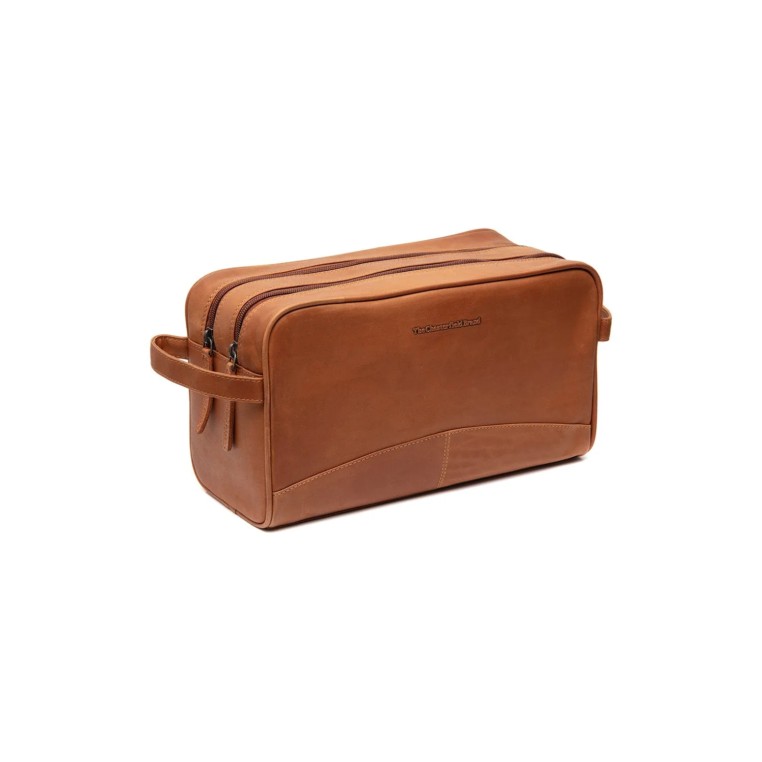 Leather Toiletry Bag Cognac Stefan