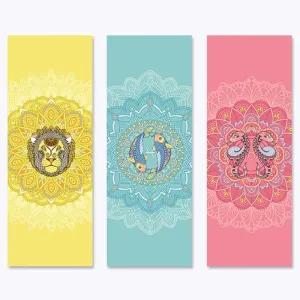 Leo: Yoga Mat for Zodiac Lovers. Personalized Sun Sign Pilates mat. Extra thick, Non Slip. WickedYo.