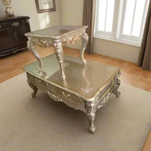 Luxurious Center Table With 2 Side Stools