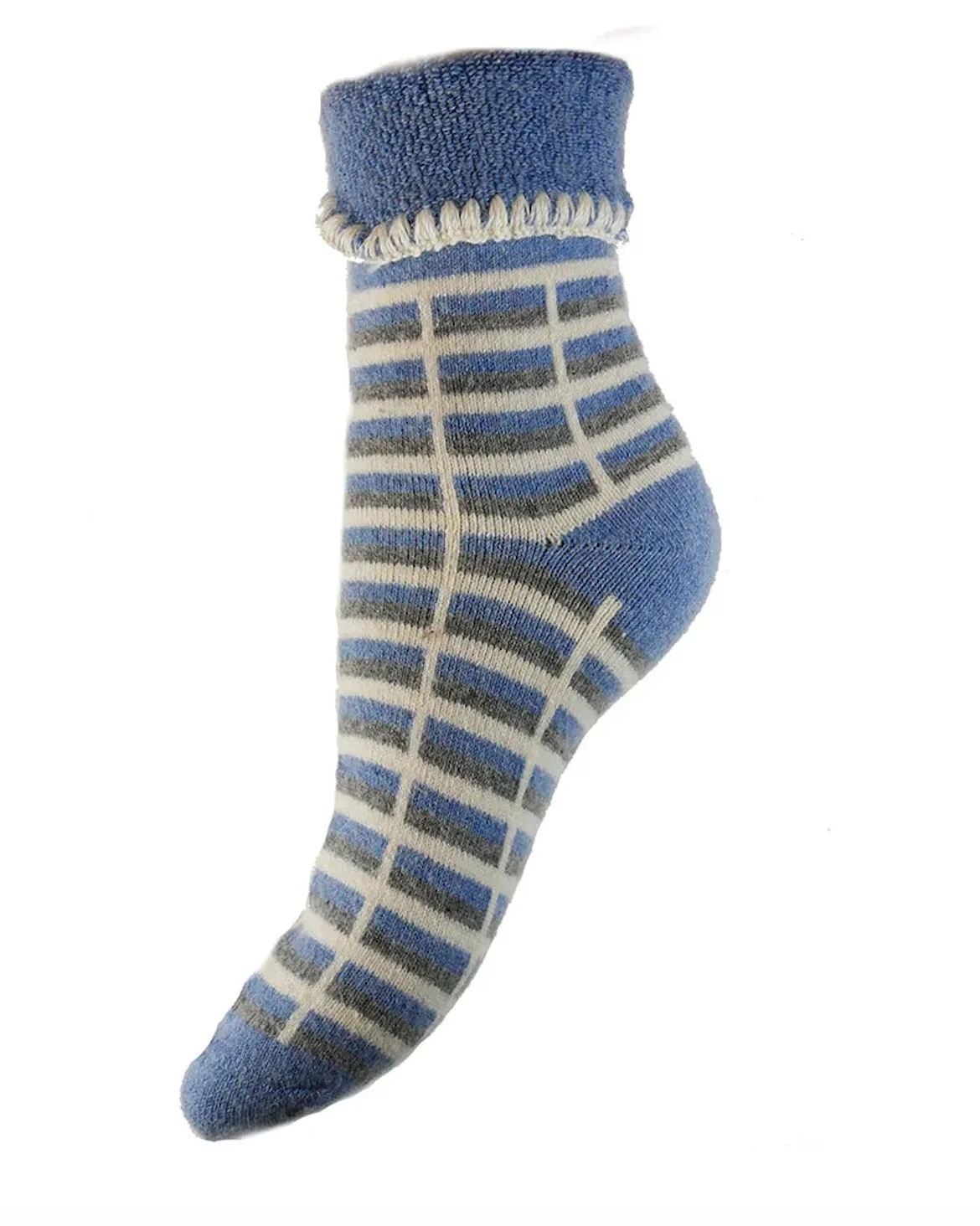 Luxurious Cuff Check House Socks