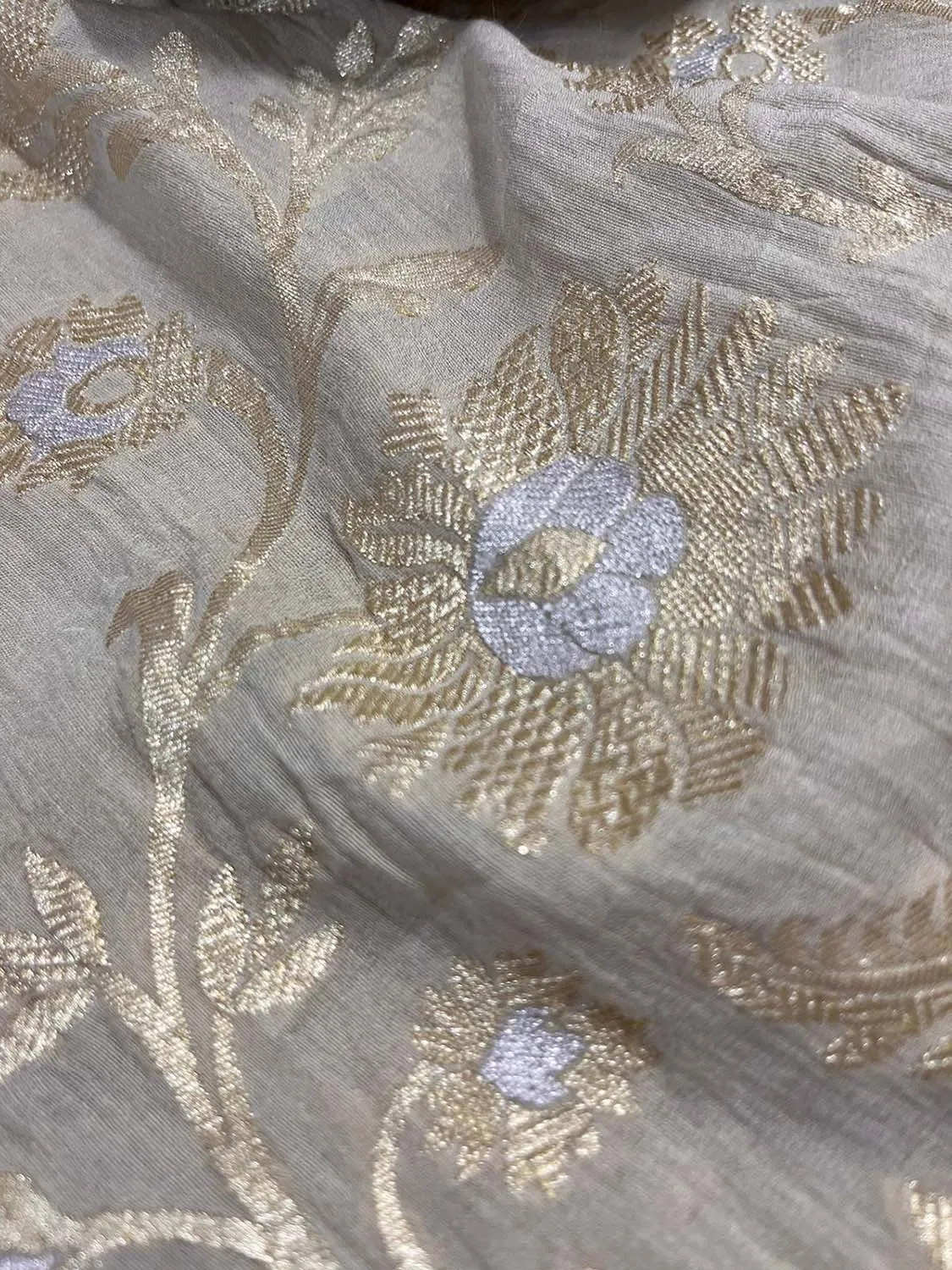 Luxurious Dyeable Banarasi Moonga Silk Fabric