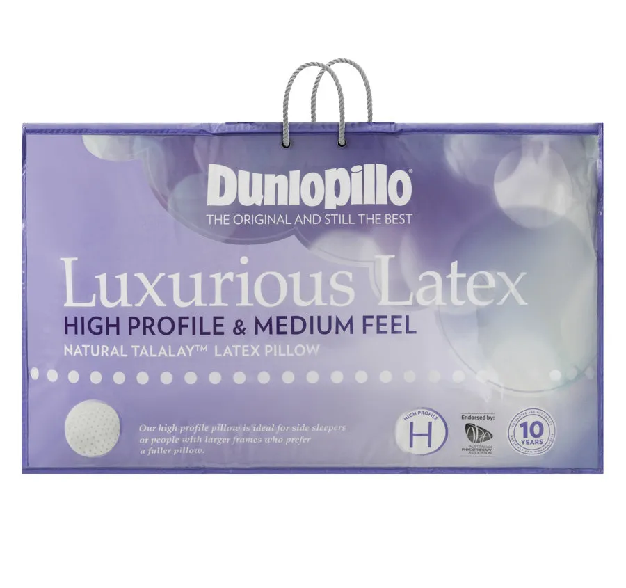 Luxurious Latex High Profile Medium Feel Standard Pillow