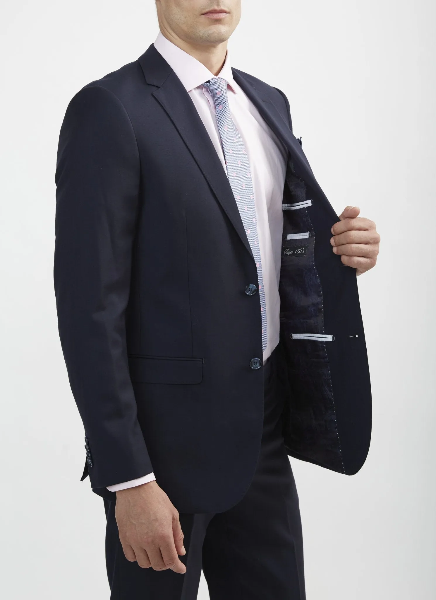 Luxurious Navy Blue Italian Cut Suit