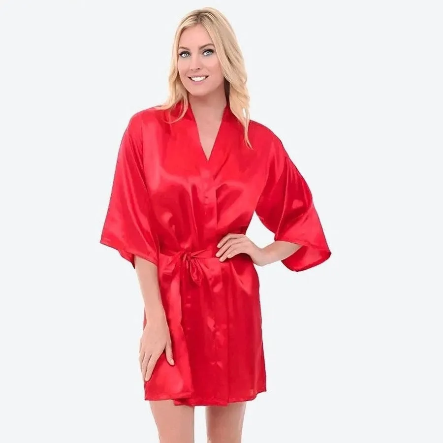 Luxurious Satin Kimono Relaxed Fit Robes