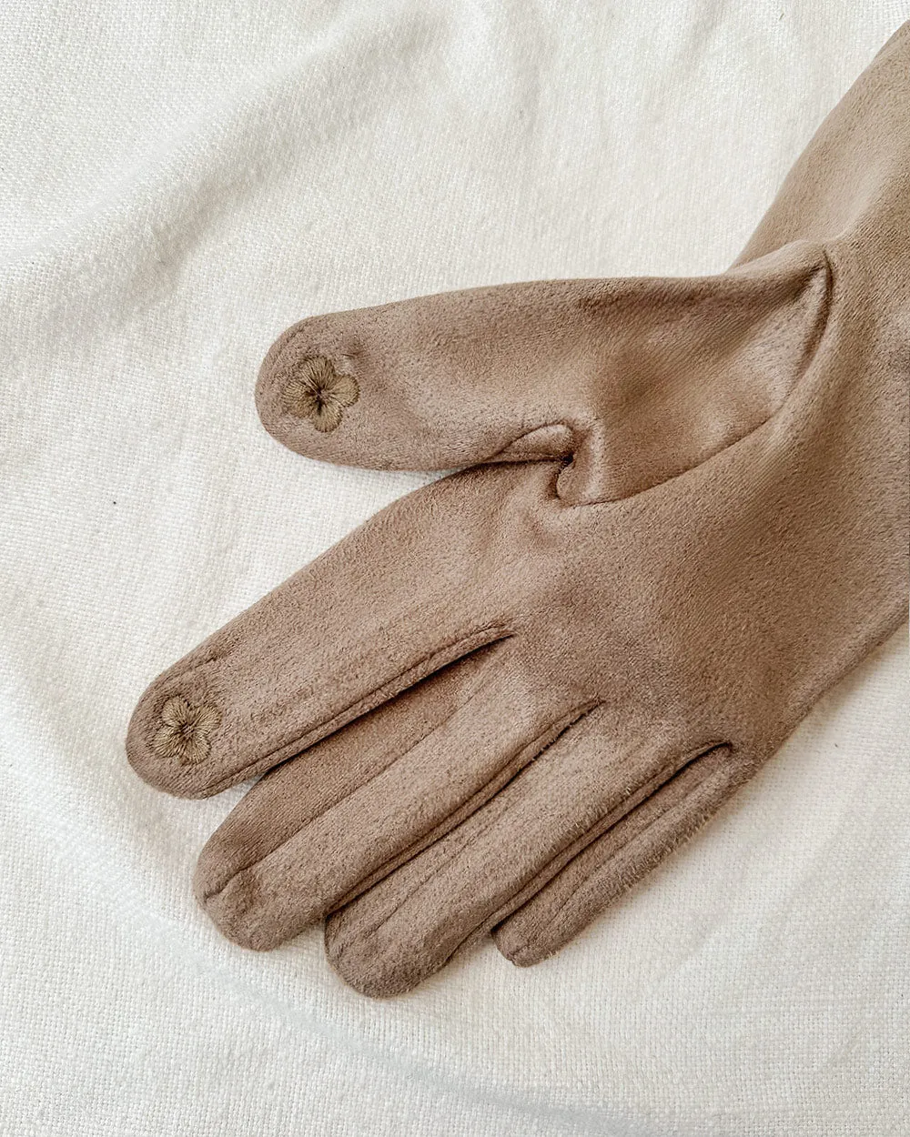 Martigny Button Gloves - Taupe