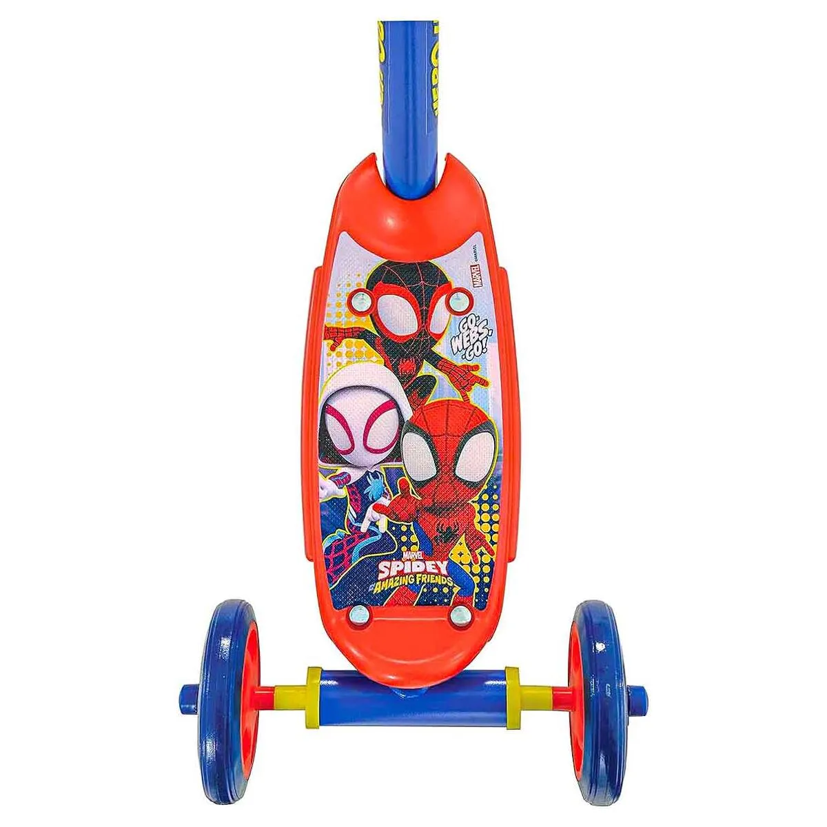 Marvel Spidey and his Amazing Friends Switch It Tri Scooter with 4 Character Plaques