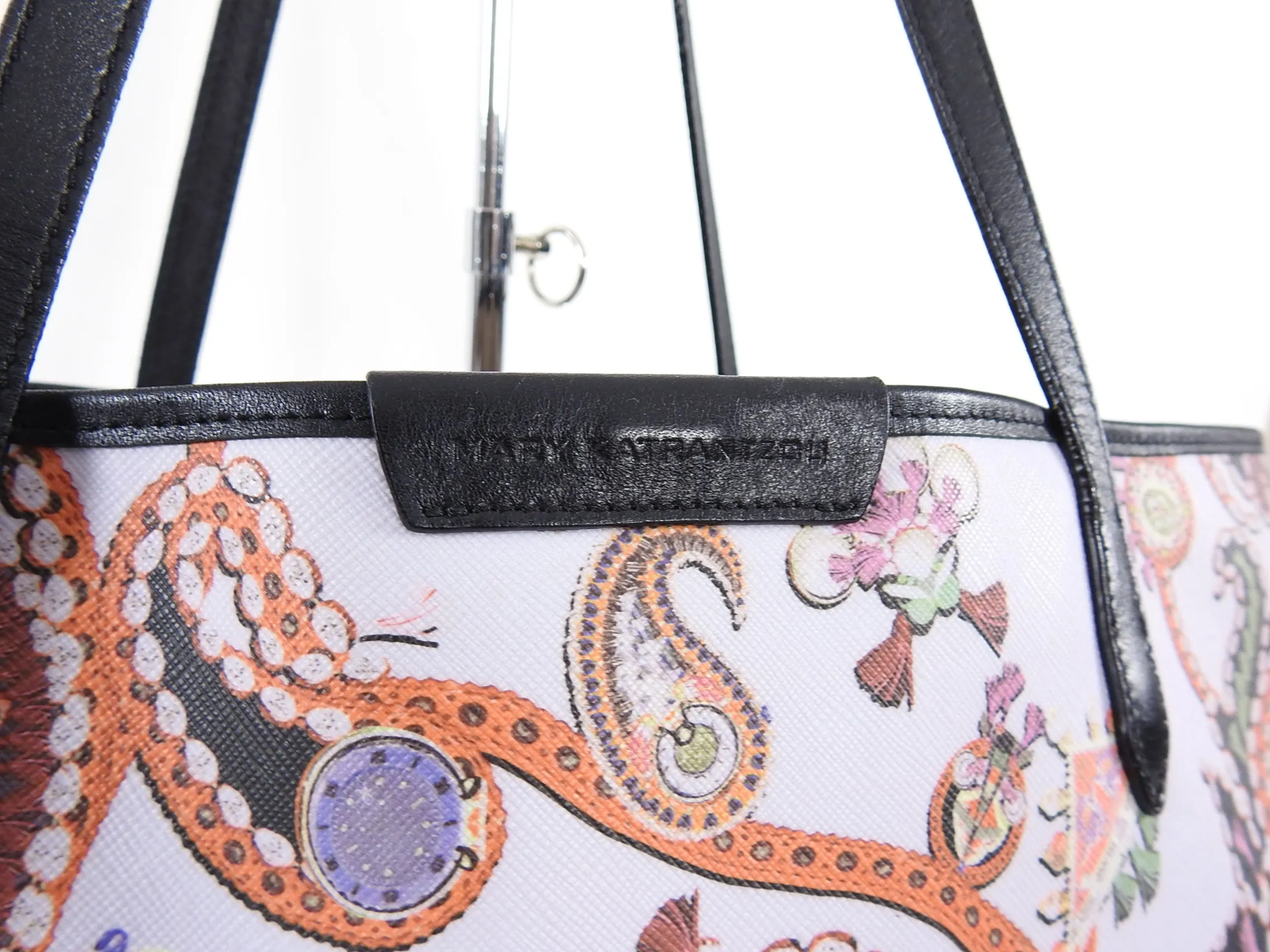 Mary Katrantzou Large Coated Canvas Lilac Tote Bag