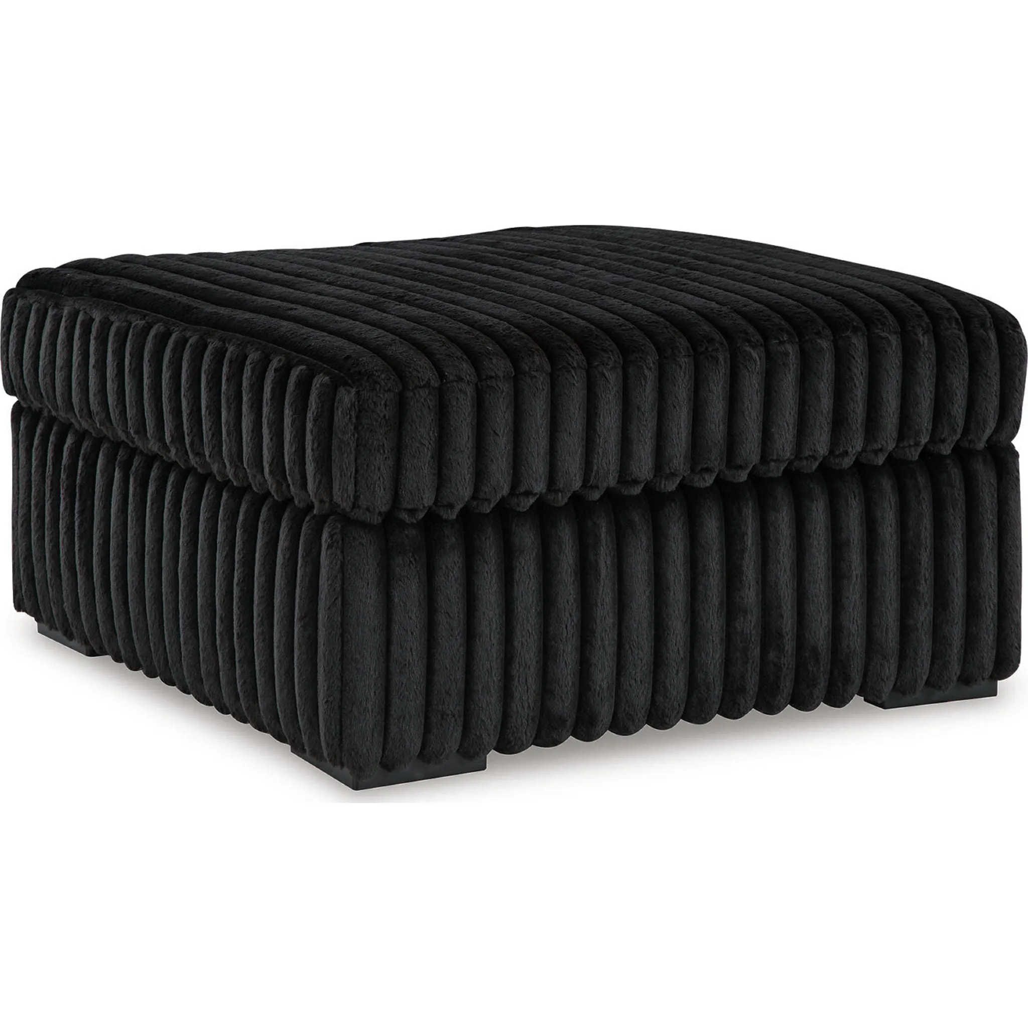 Midnight-Madness Oversized Accent Ottoman - Onyx