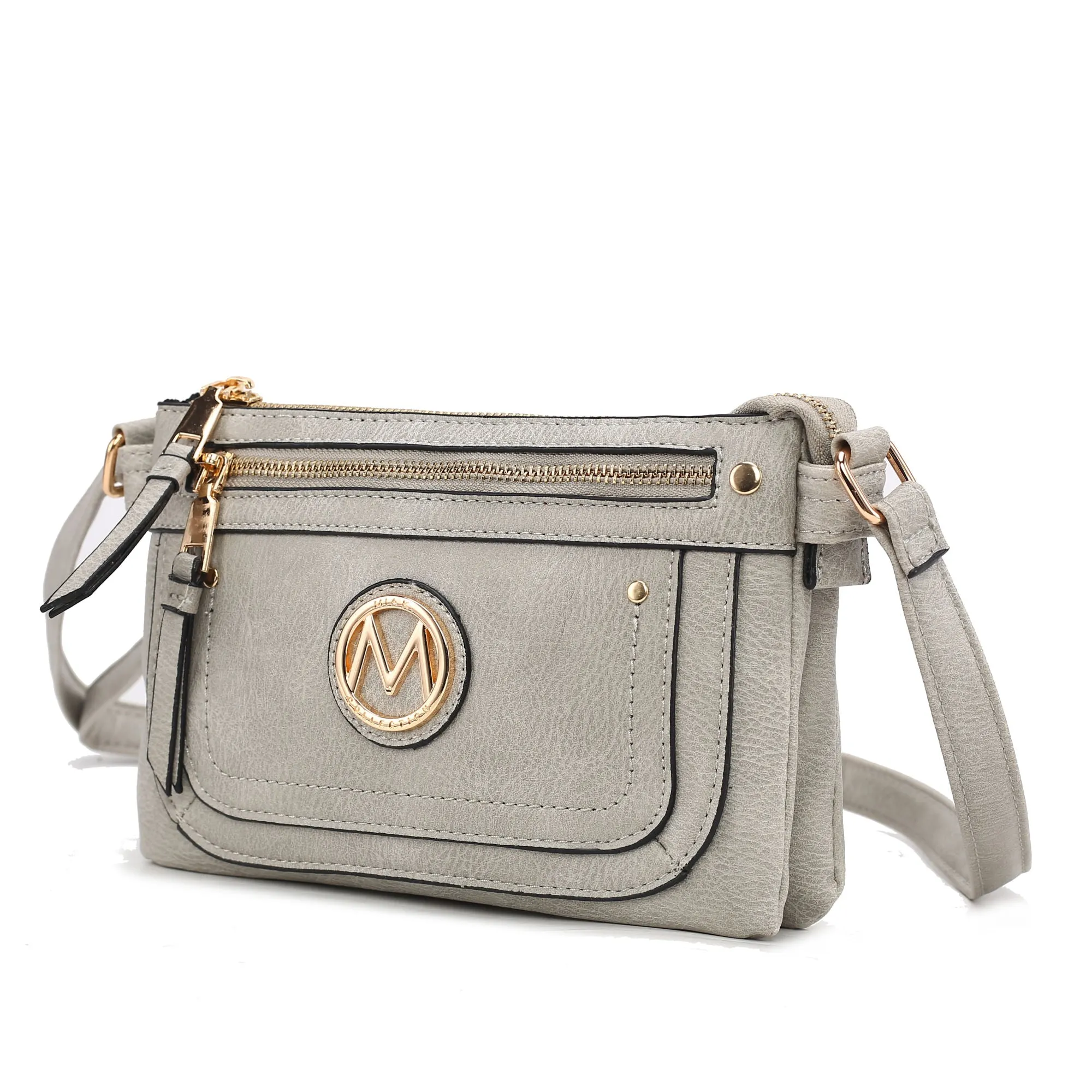 MKF Collection Elaina Multi Pocket Crossbody Handbag by Mia K