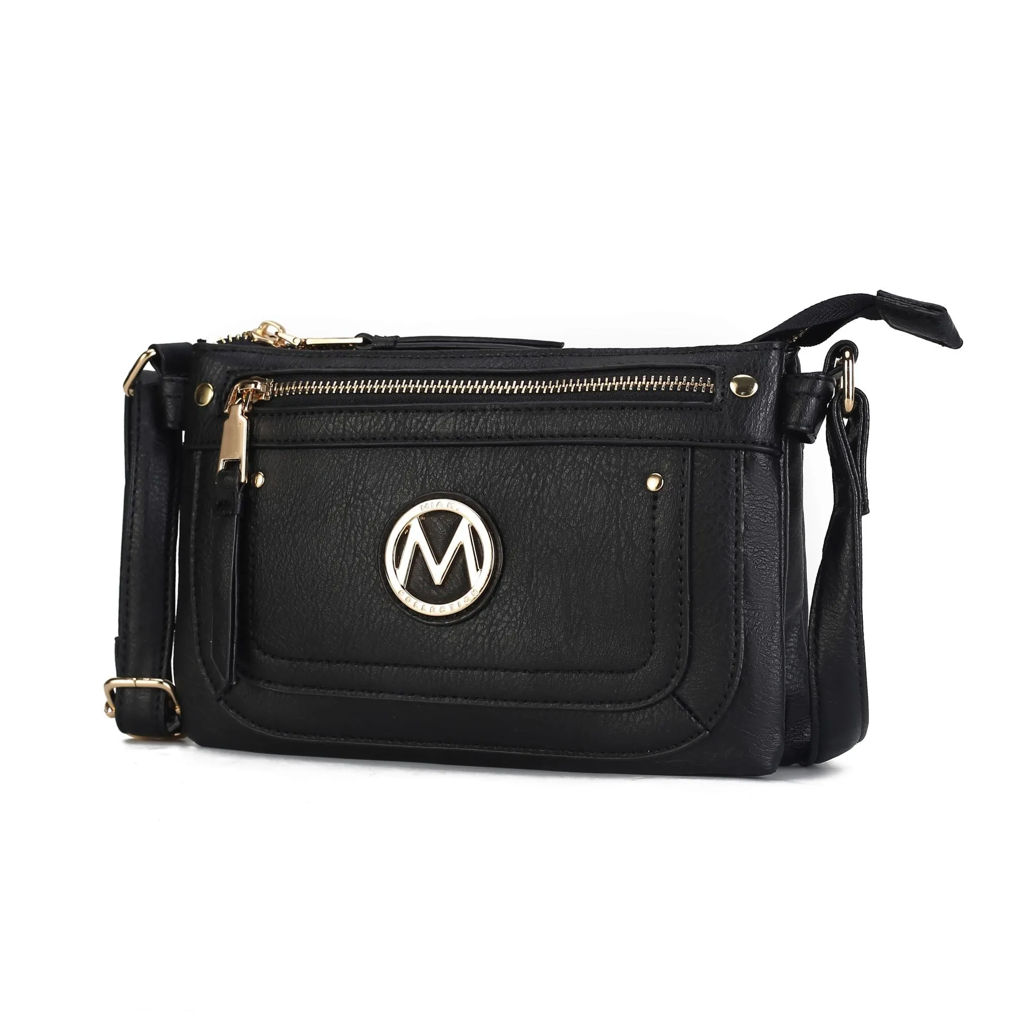 MKF Collection Elaina Multi Pocket Crossbody Handbag by Mia K