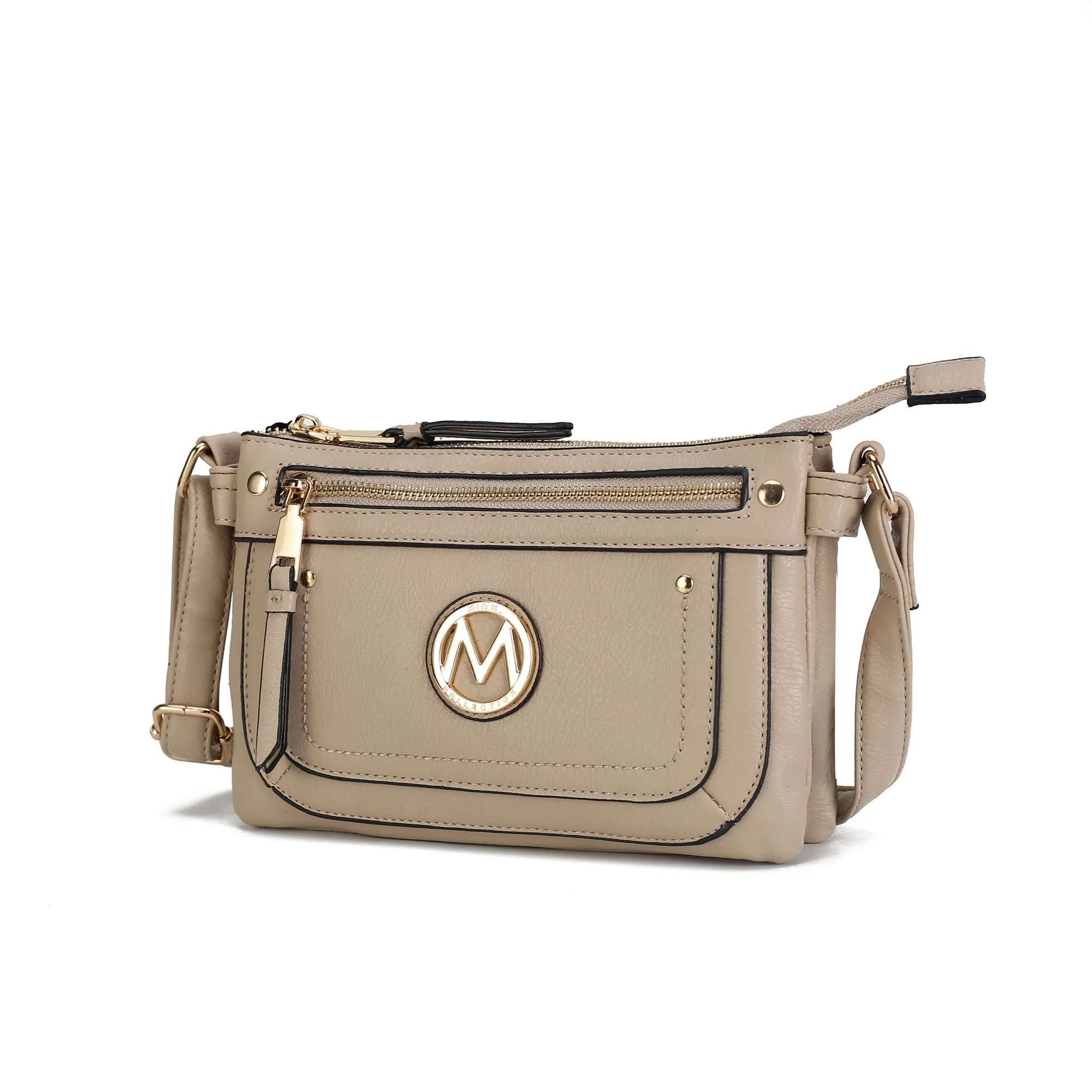 MKF Collection Elaina Multi Pocket Crossbody Handbag by Mia K