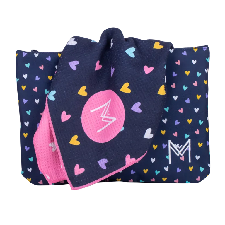 MontiiCo Beach Towel & Bag Set - Hearts