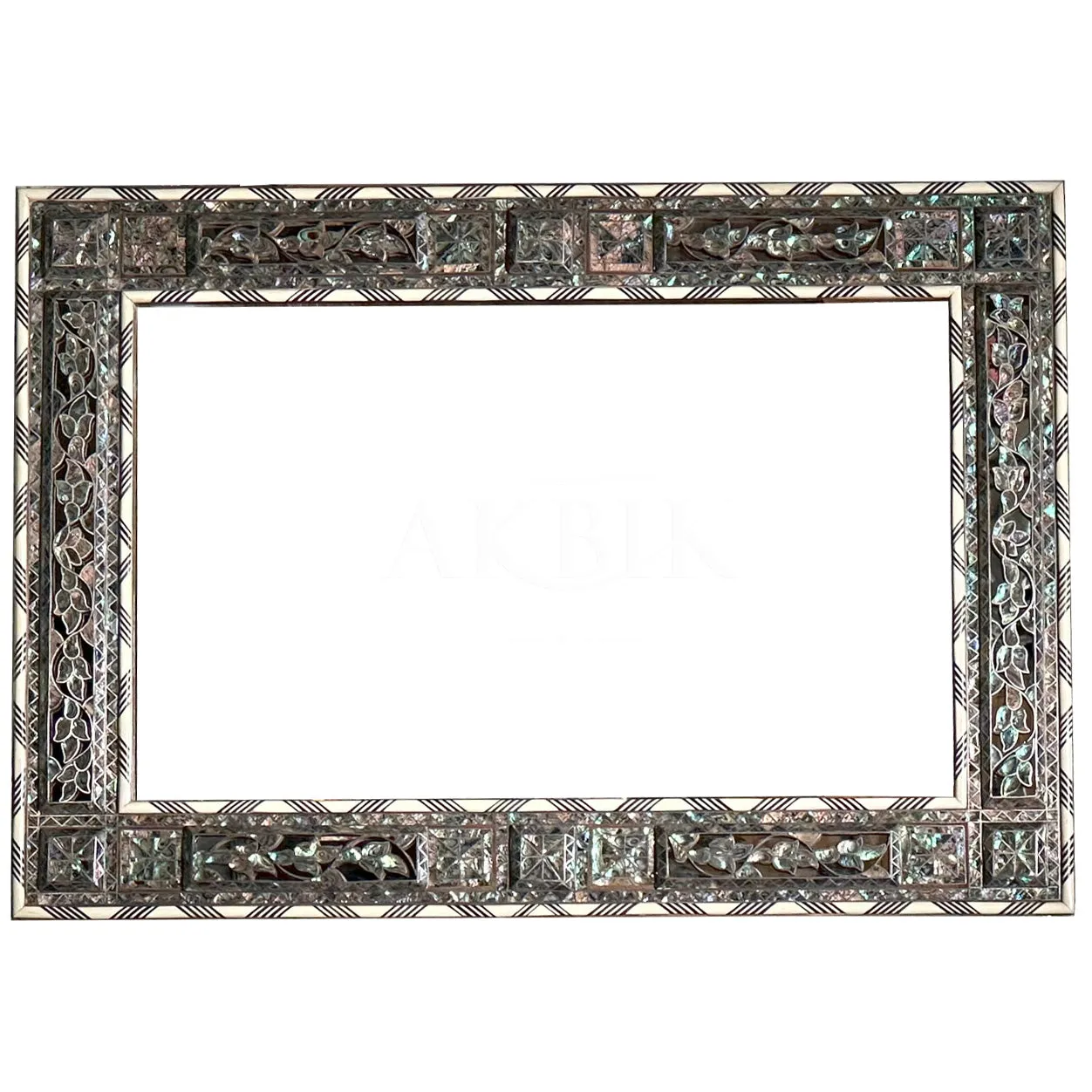 Mother of Pearl Mirror with Abalone Inlay: Abalone Dream Design.