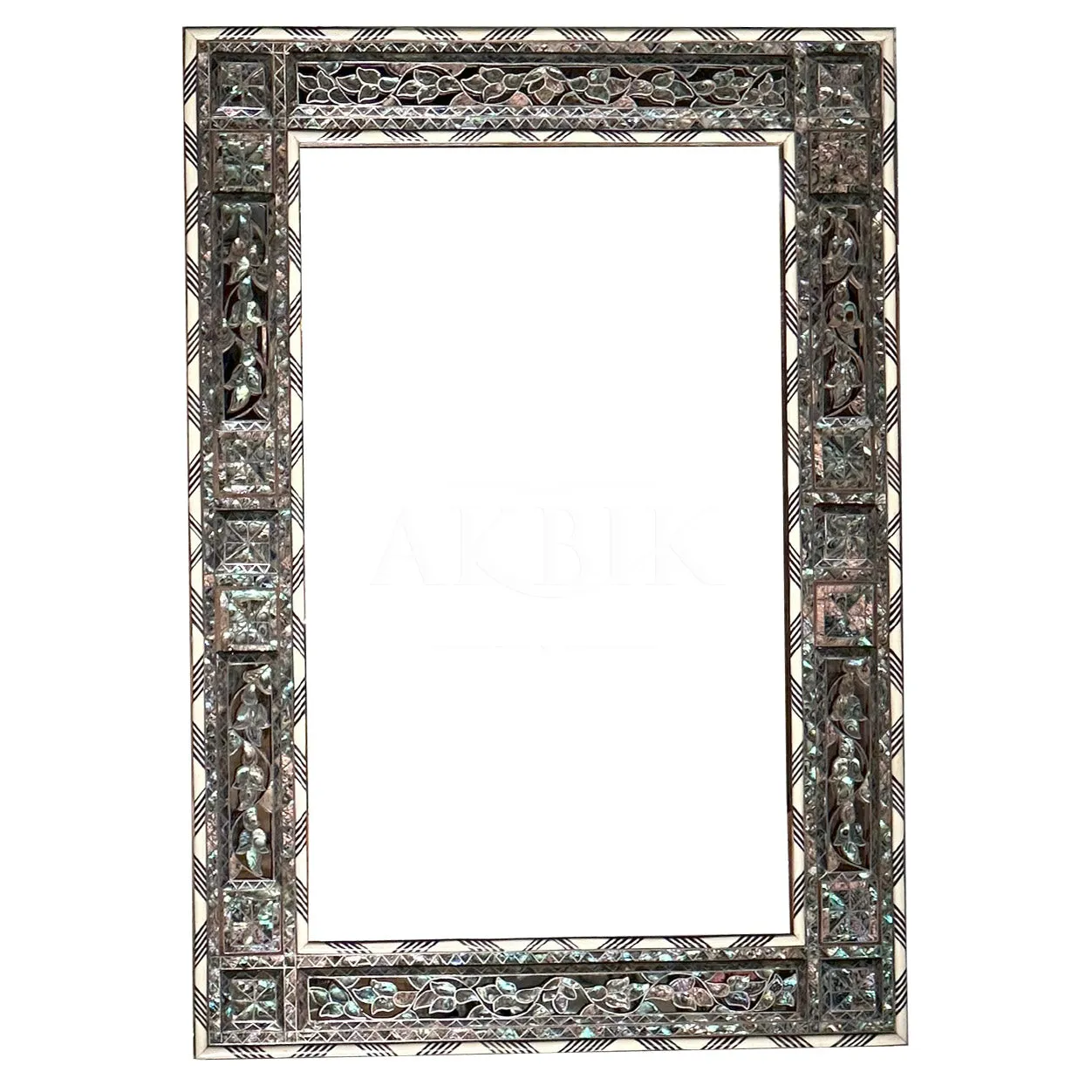 Mother of Pearl Mirror with Abalone Inlay: Abalone Dream Design.