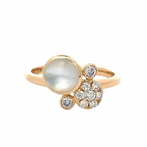 Mother Of Pearl Ring 14 Karat Yellow Gold Kabana