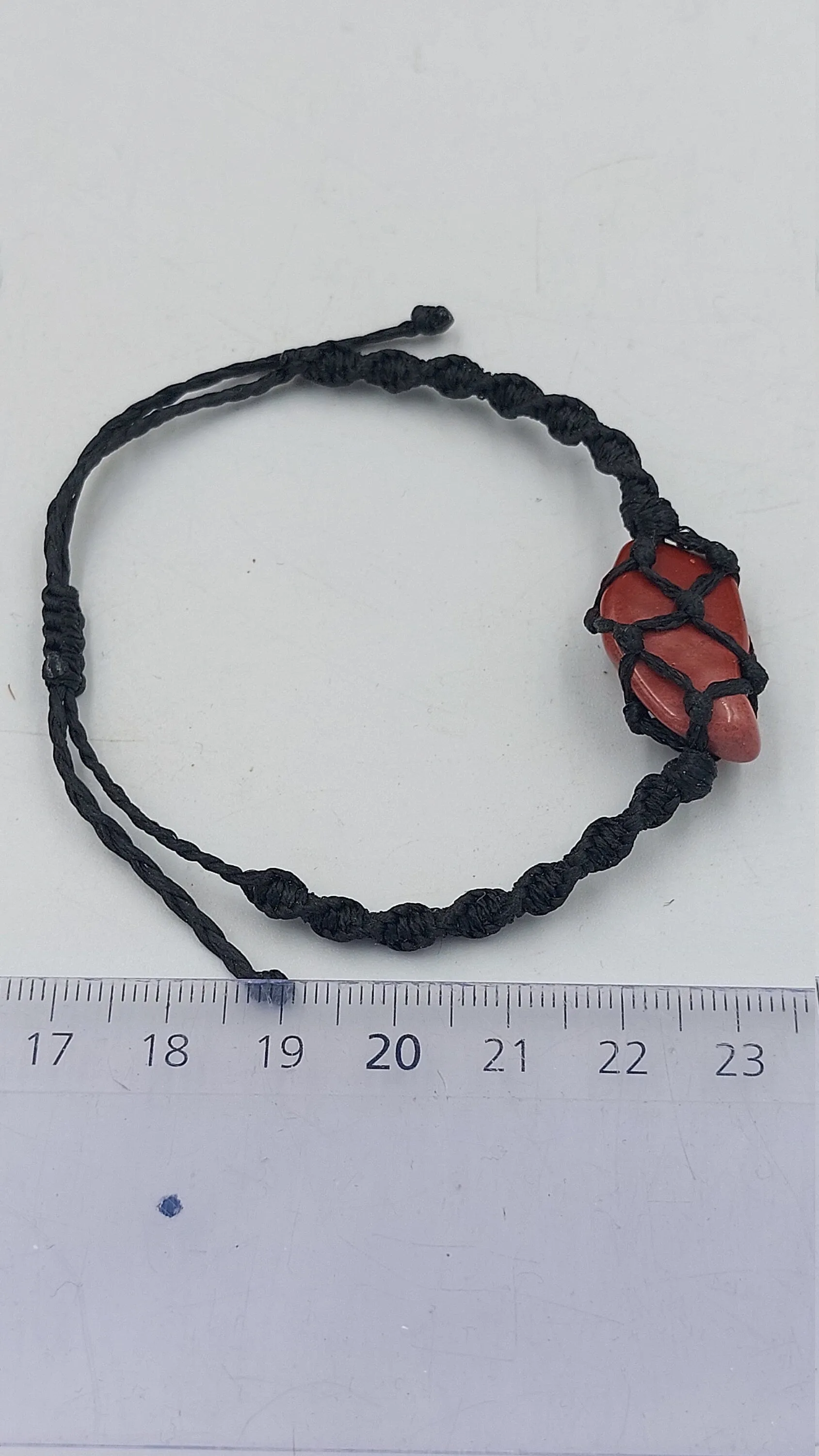 Natural Red Jasper Handmade Wrap It Macrame Bracelet Healing Crystal Accessories Zodiac Mineral Stone