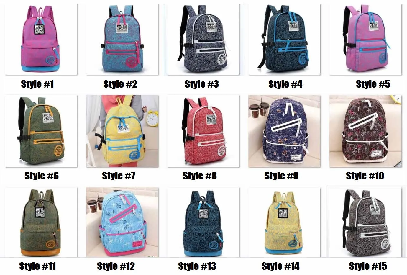 New Arrive Hot Selling Printing Women Backpack Canvas Material Students School Bag Children Hiking Backapcks