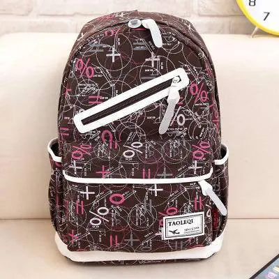 New Arrive Hot Selling Printing Women Backpack Canvas Material Students School Bag Children Hiking Backapcks