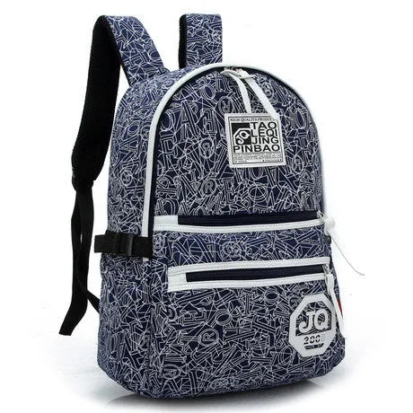 New Arrive Hot Selling Printing Women Backpack Canvas Material Students School Bag Children Hiking Backapcks