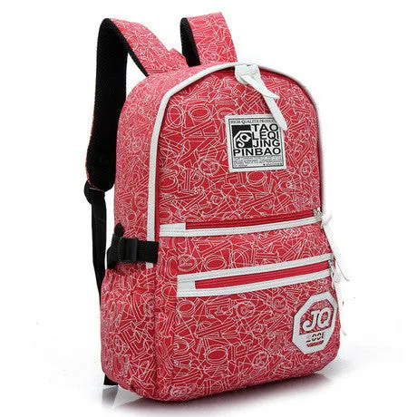 New Arrive Hot Selling Printing Women Backpack Canvas Material Students School Bag Children Hiking Backapcks