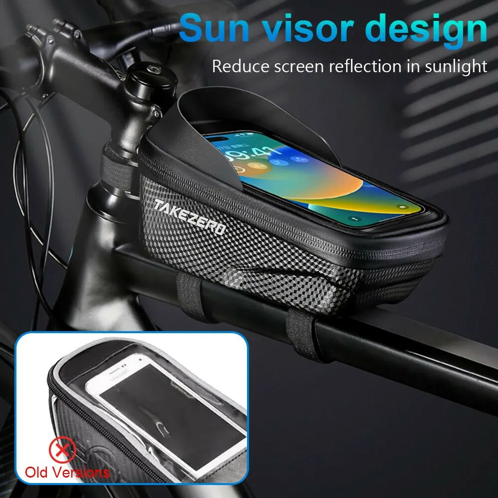 NEWBOLER Bike Bag 1.5L Frame Front Tube Cycling Bag Bicycle Waterproof Phone Case Holder 6.9Inches Touchscreen Bag Accessorie