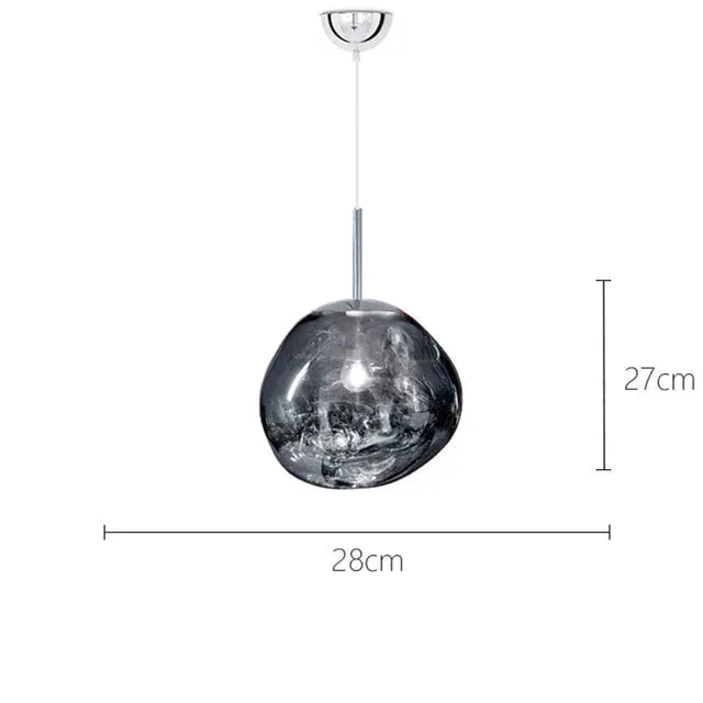 Nordic LED glass Chandelier Lava Ball Pendant Lamps Hanging Lamps Bedroom Kitchen Chandelier Modern Personality Light Melt Lava