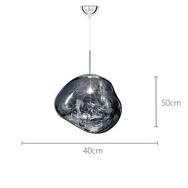 Nordic LED glass Chandelier Lava Ball Pendant Lamps Hanging Lamps Bedroom Kitchen Chandelier Modern Personality Light Melt Lava