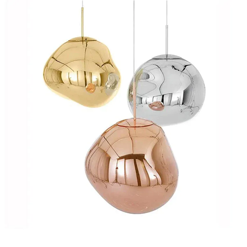 Nordic LED glass Chandelier Lava Ball Pendant Lamps Hanging Lamps Bedroom Kitchen Chandelier Modern Personality Light Melt Lava