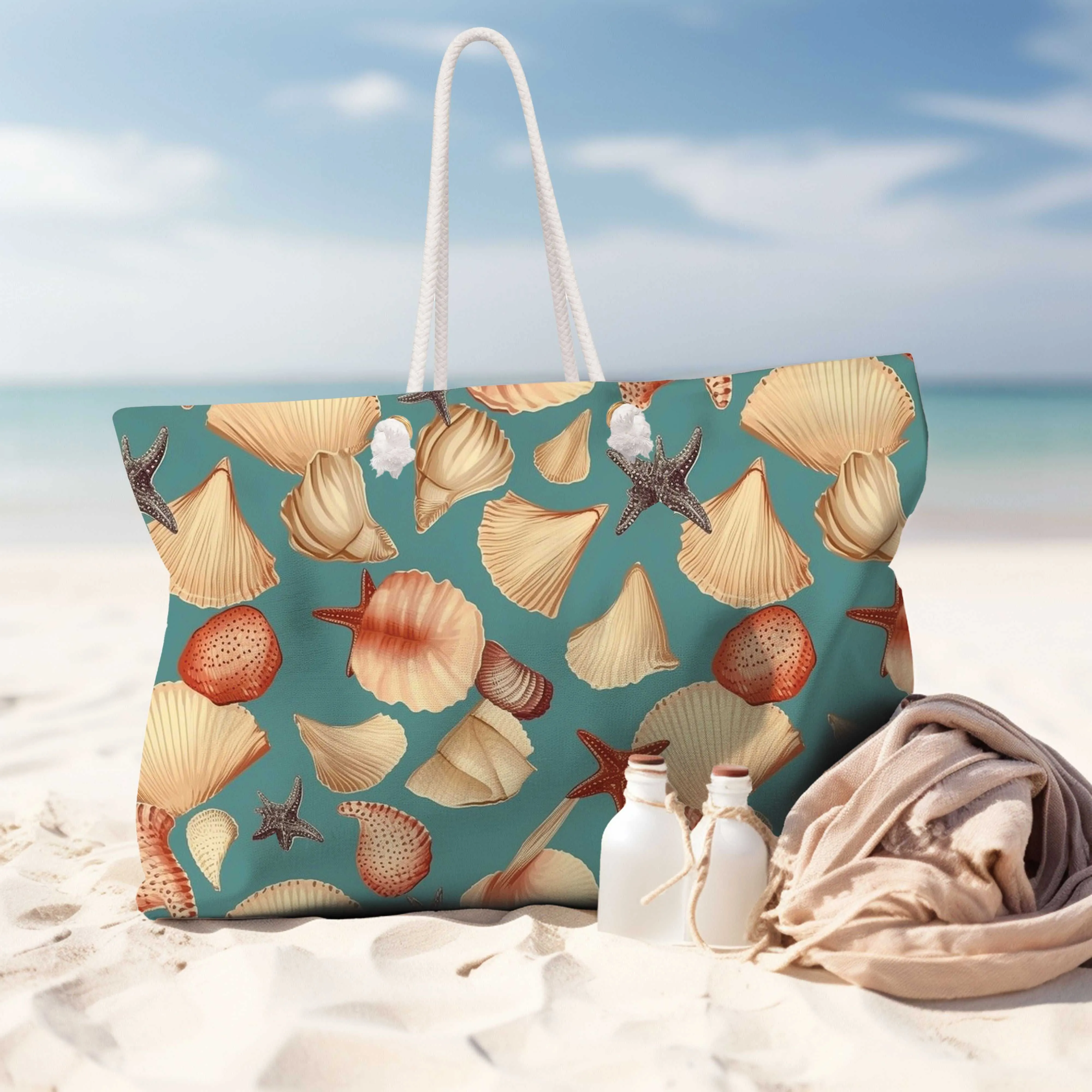 Oversized Canvas Beach Tote Bag